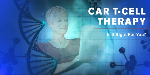 Woman choosing CAR-T cell therapy.
