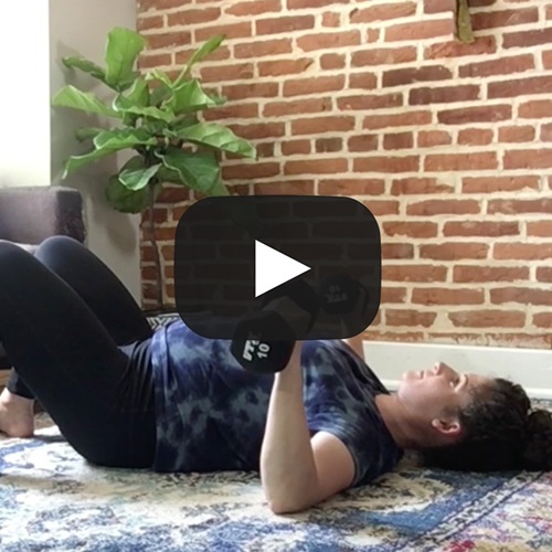 Instructional Prenatal fitness video for the upper body.