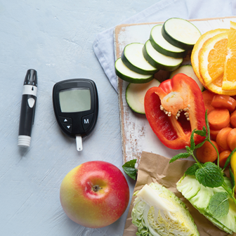 Diabetic device & healthy food.