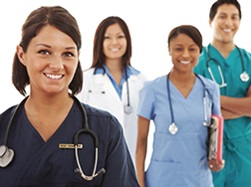 Group of health care workers
